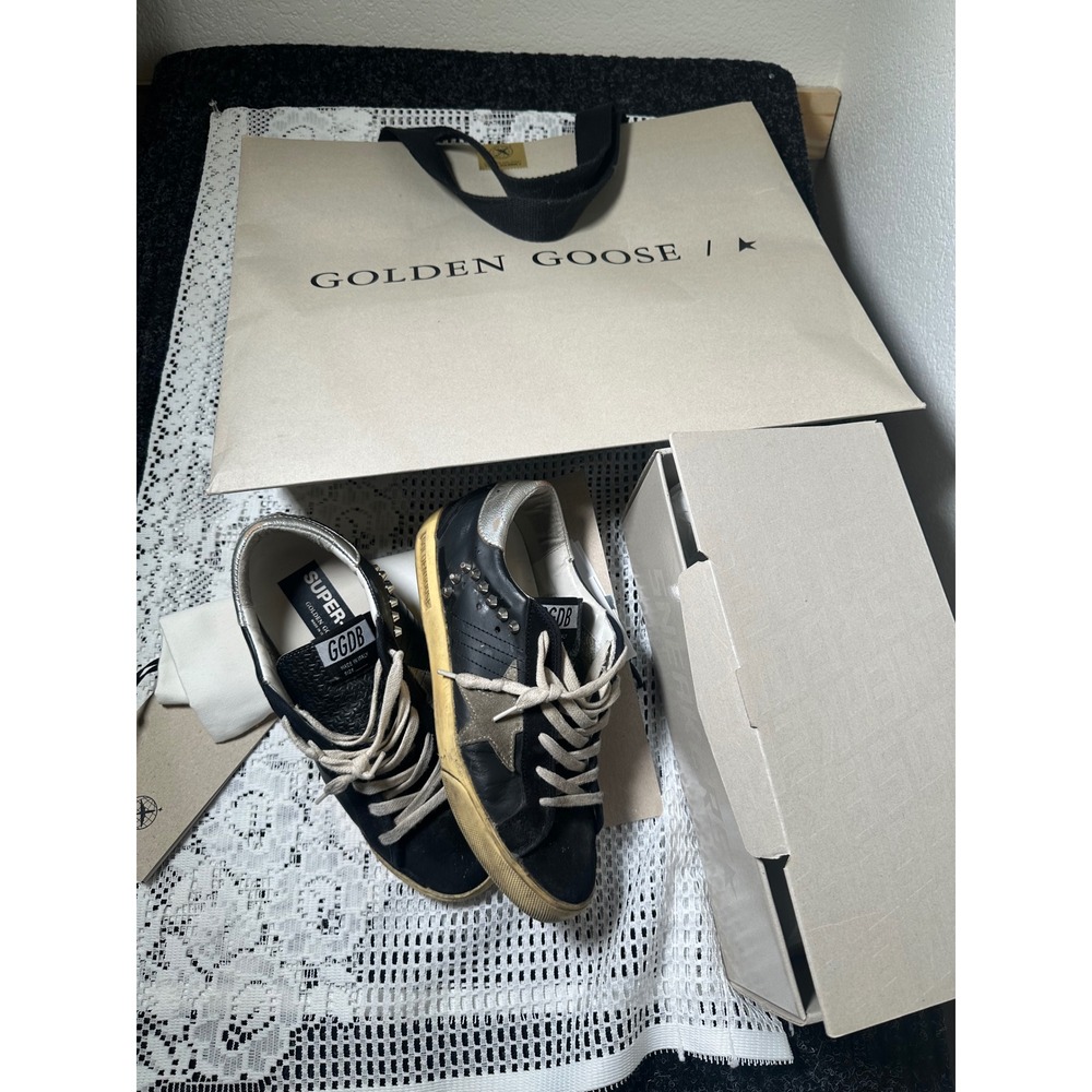 Golden Goose Super-Star Studded Leather Sneakers